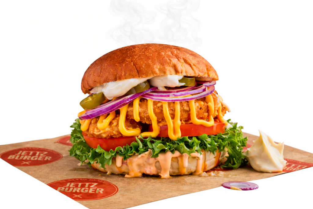 Chicken burger meal deal menu